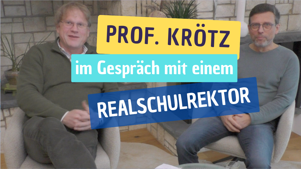 Prof. Krötz im Gespräch mit einem Realschulrektor